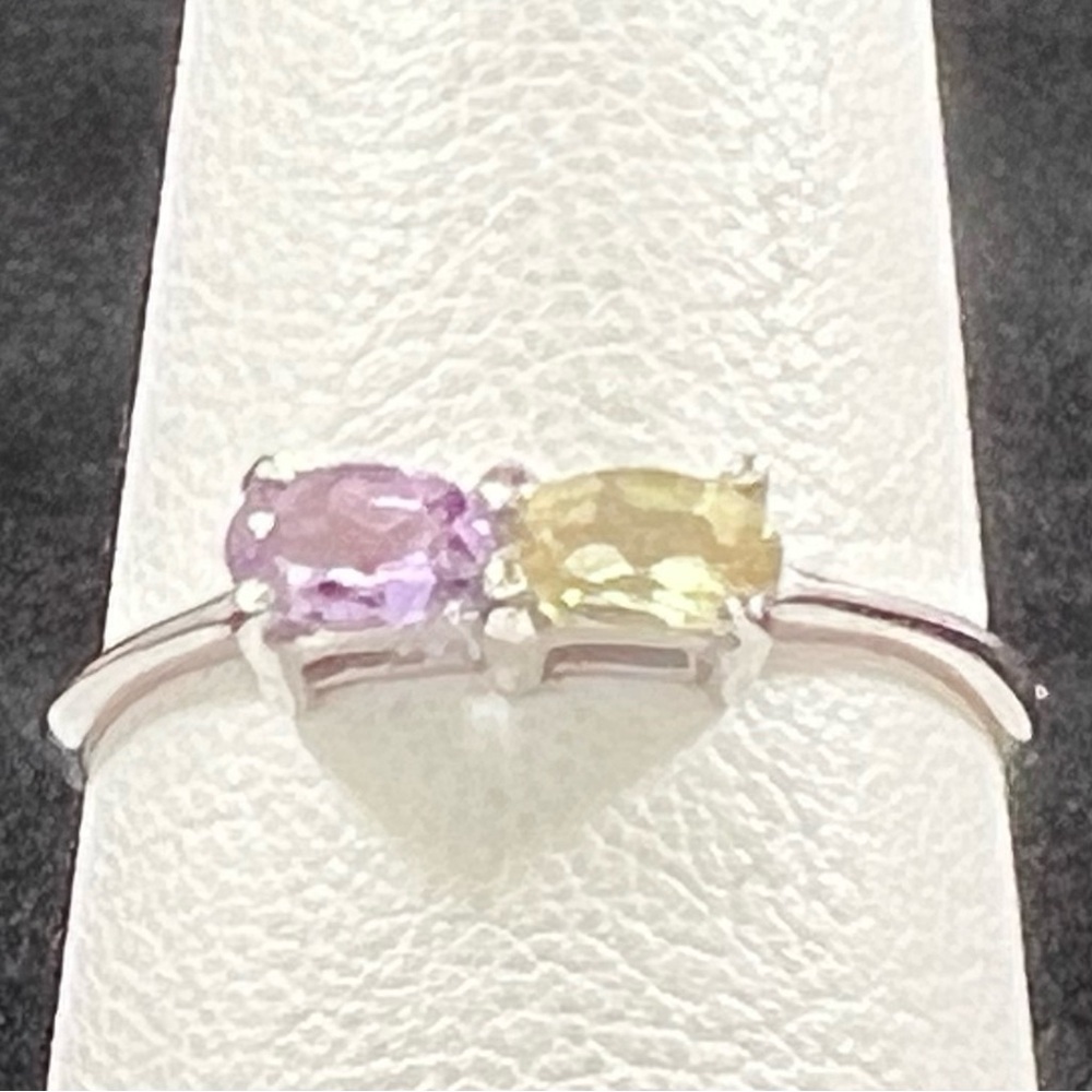 Amethyst & Topaz Sterling Silver Ring